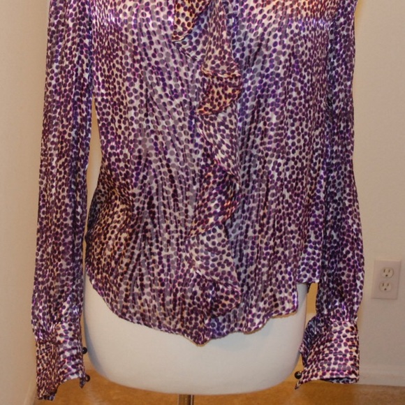 Australia Arthur Mendonca purple ruffle blouse - Picture 4 of 7